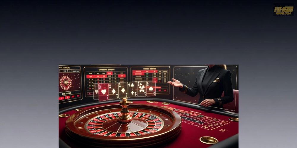 Khái niệm live casino free nh88 được minh họa qua giao diện chơi trực tiếp