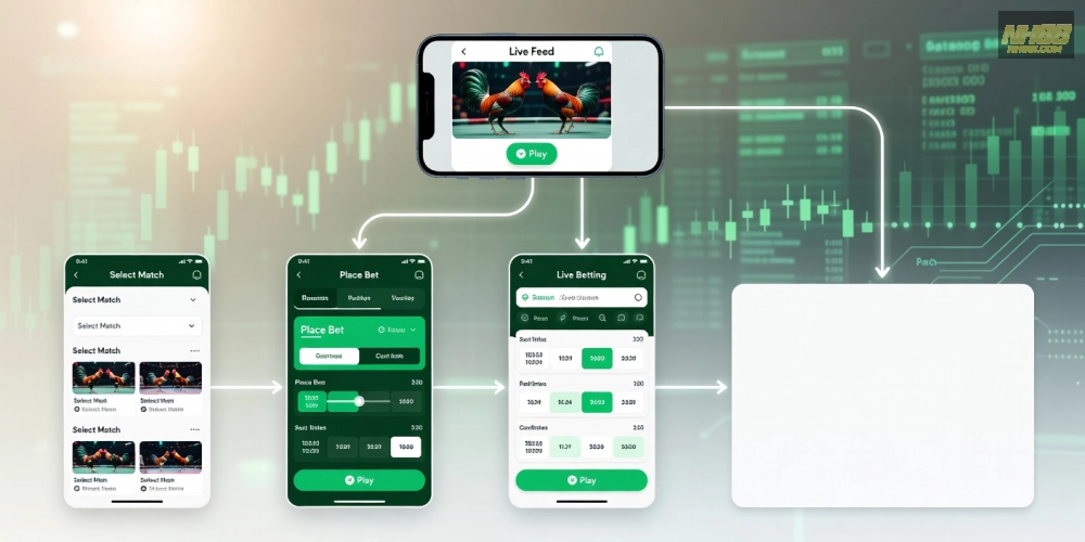 Caption hướng dẫn xem trực tiếp đá gà casino nh88 trên nền tảng uy tín