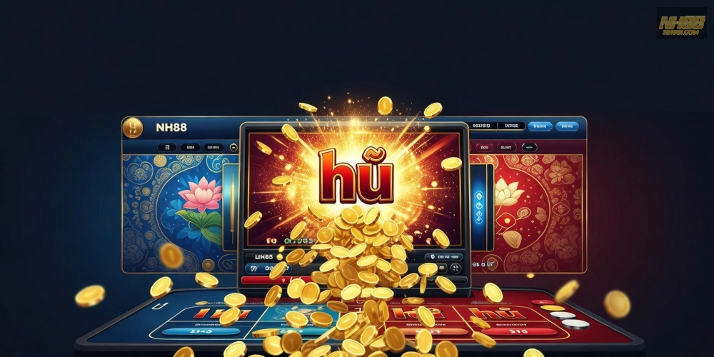 Minh họa khái niệm nổ hũ trên nền tảng NH88 với jackpot hấp dẫn