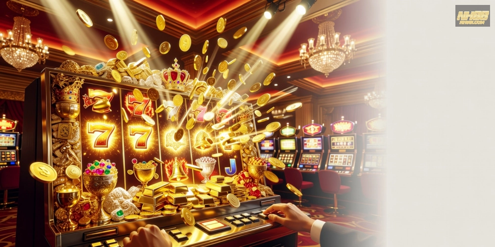 Hình ảnh gameplay Siêu Hũ Vàng với hiệu ứng nổ hũ sống động